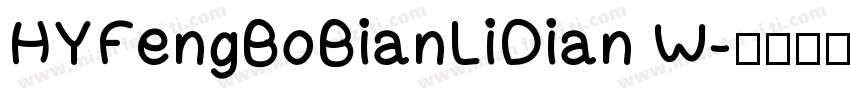 HYFengBoBianLiDian W字体转换